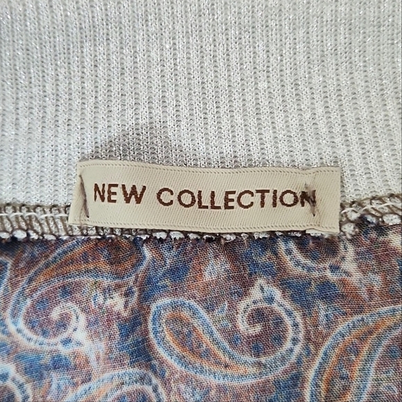 New Collection Brown/Burgundy/Navy Paisley Lightweight Bomber Jacket, OS ~ EUC - Picture 9 of 10